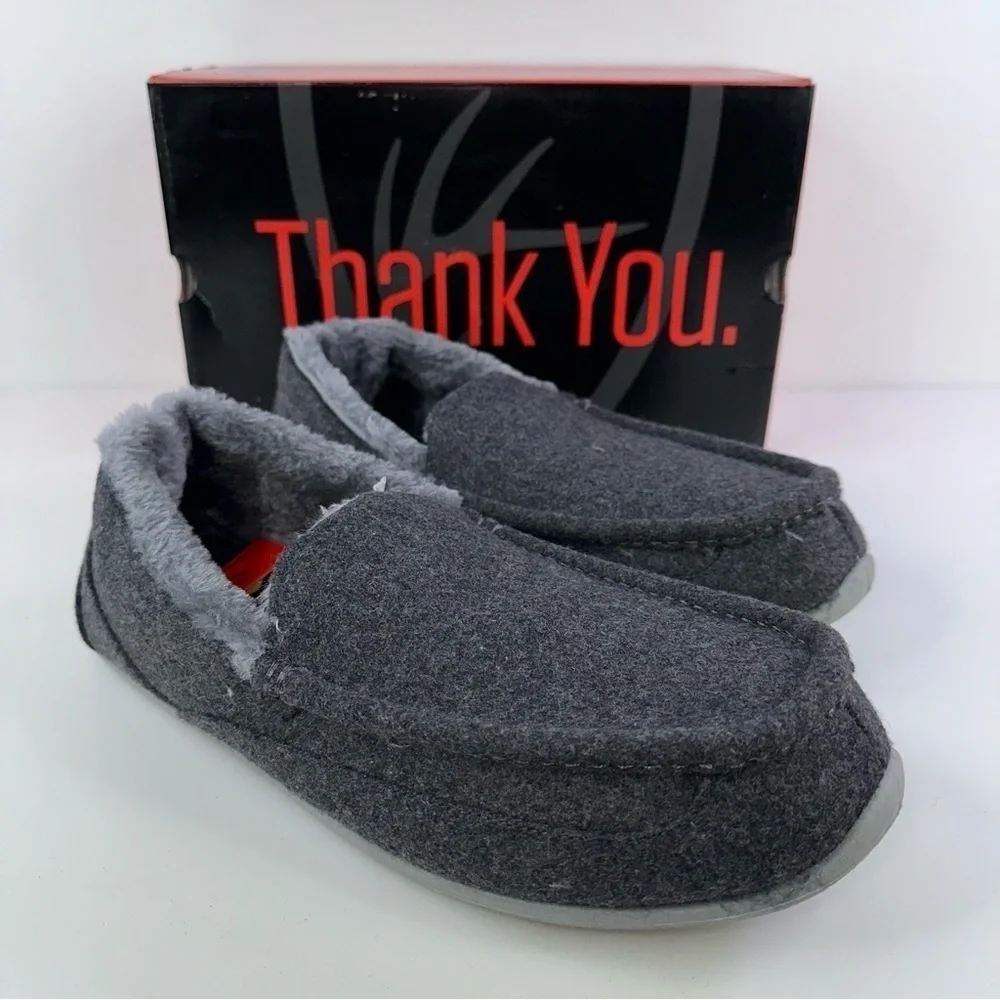 DEER STAGS Men’s Spun Felt Cozy Slipper Gray Pick Size 12M